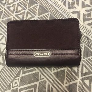 Small maroon coach wallet